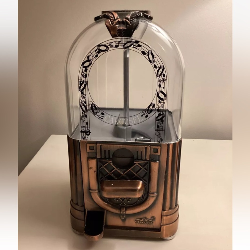 Rare Vintage Carousel Jukebox Tabletop Countertop Candy Gumball Machine